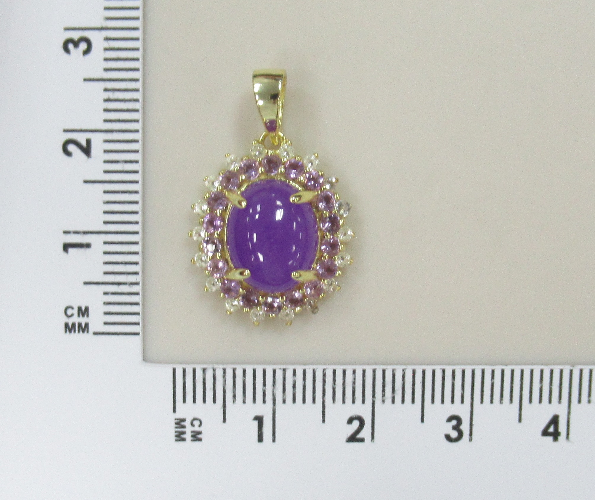 Серебряная подвеска с лавандовым жадеитом